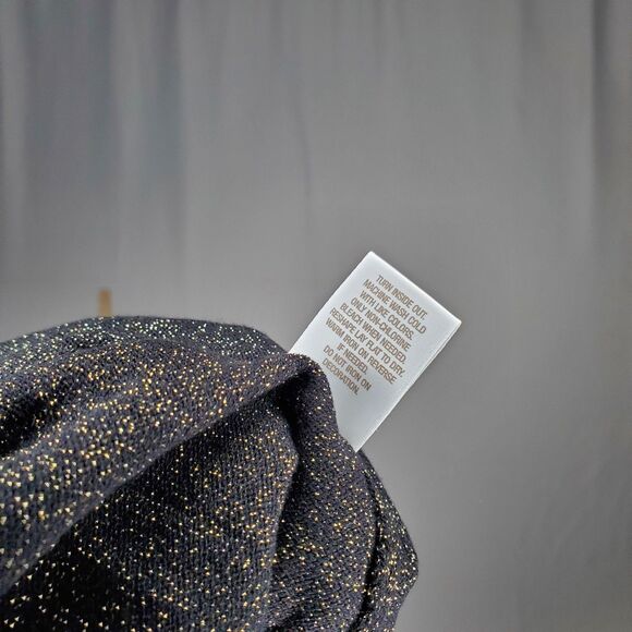 Luxe Carmen Short Sleeve Cardigan Women 3X Button Gold Sparkle Glam - Picture 8 of 10